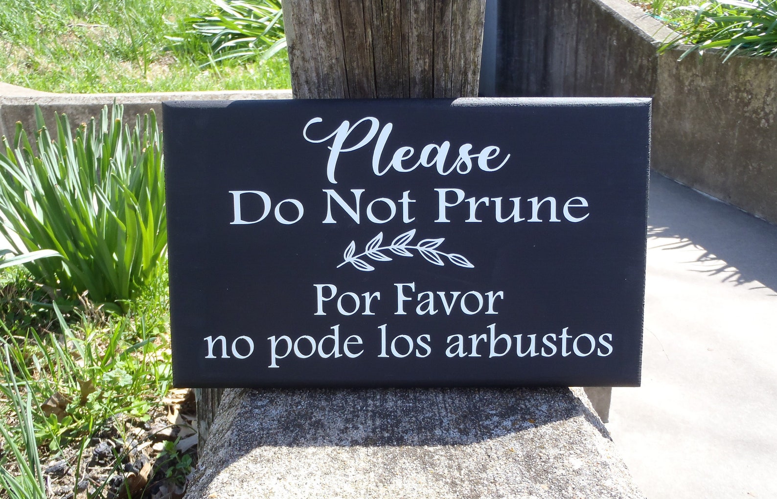 Landscaper Signs Please Do Not Prune in English and Spanish Etsy