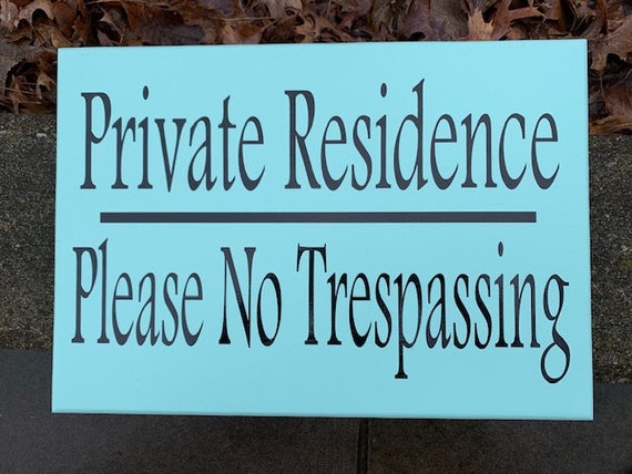 Private Residence Wood Vinyl Signs for Home Decor and Business Hangers