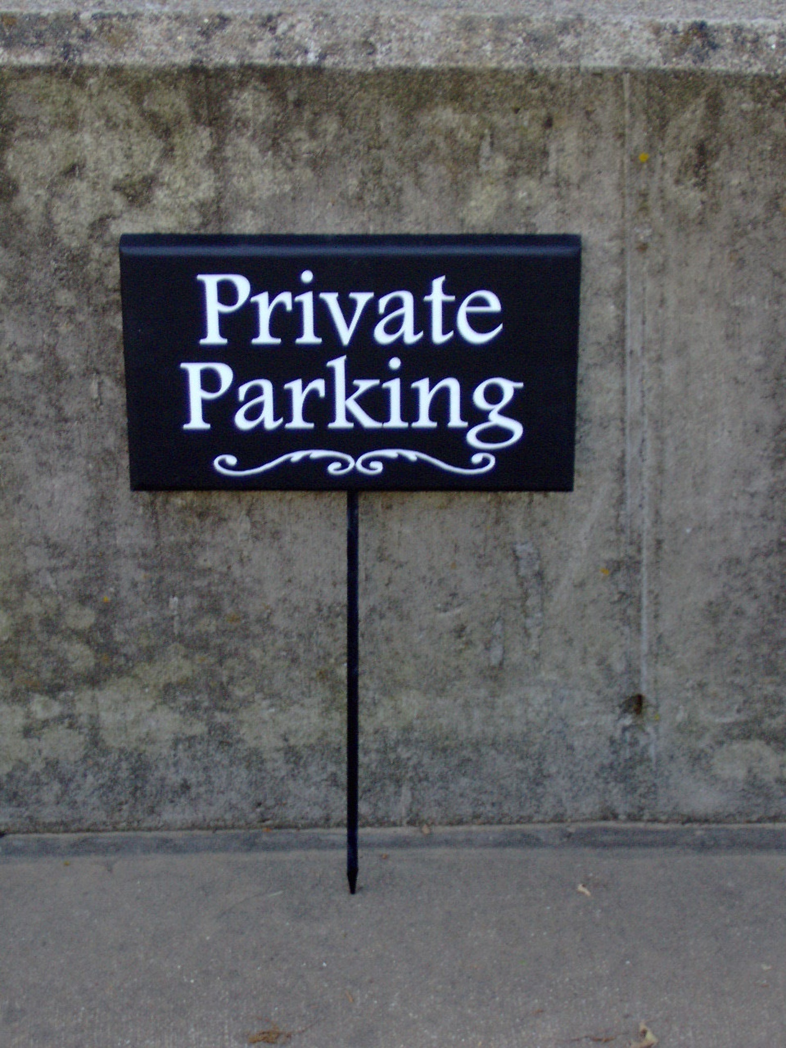 Custom Private Parking Sign Wood Vinyl Stake Sign Driveway Etsy