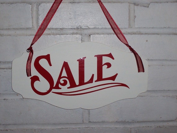 Sale Signs for Retail Stores Wood Vinyl Signage For Boutiques Businesses To Display In Windows Doors or Inside Store Shops To Showcase Items