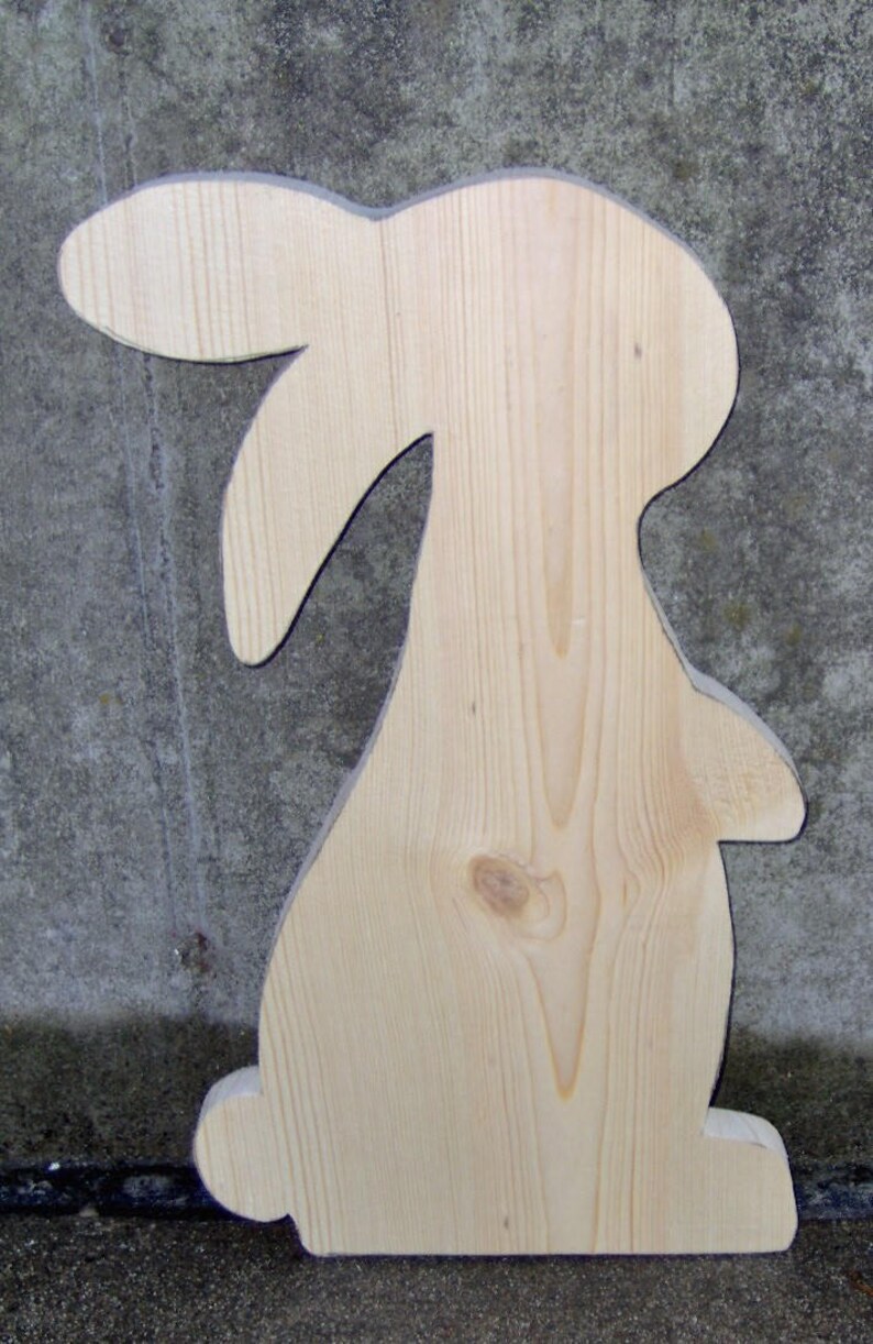 Bunny Rabbit Unfinished Wood Cutout Easter Holiday Decor DIY Etsy