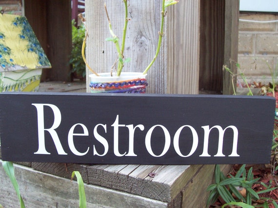 Restroom Sign Hanging Door Plaque Public Office Decor Business Interior in Modern Design Style Unisex Wooden Vinyl Bathroom Signs Wall Hang