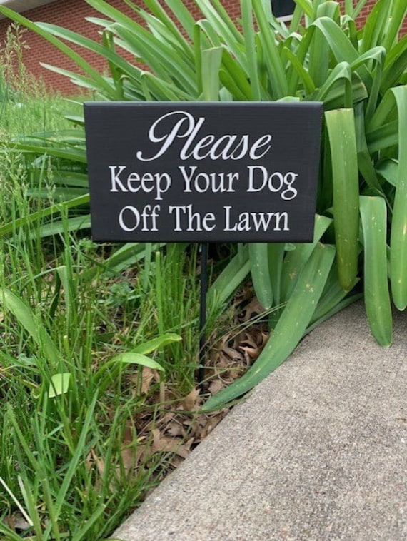 Keep Off Grass Signs for Yard Home Lawn Stake Sign No Dogs Allowed for House or Business Property Garden Landscape Custom Wood Vinyl Signs