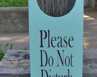 Please Do Not Disturb Door Knob Hanger Wood Vinyl Sign Office Sign Small Business Sign Gift Ideas Salon Spa Massage Therapy Door Sign Decor