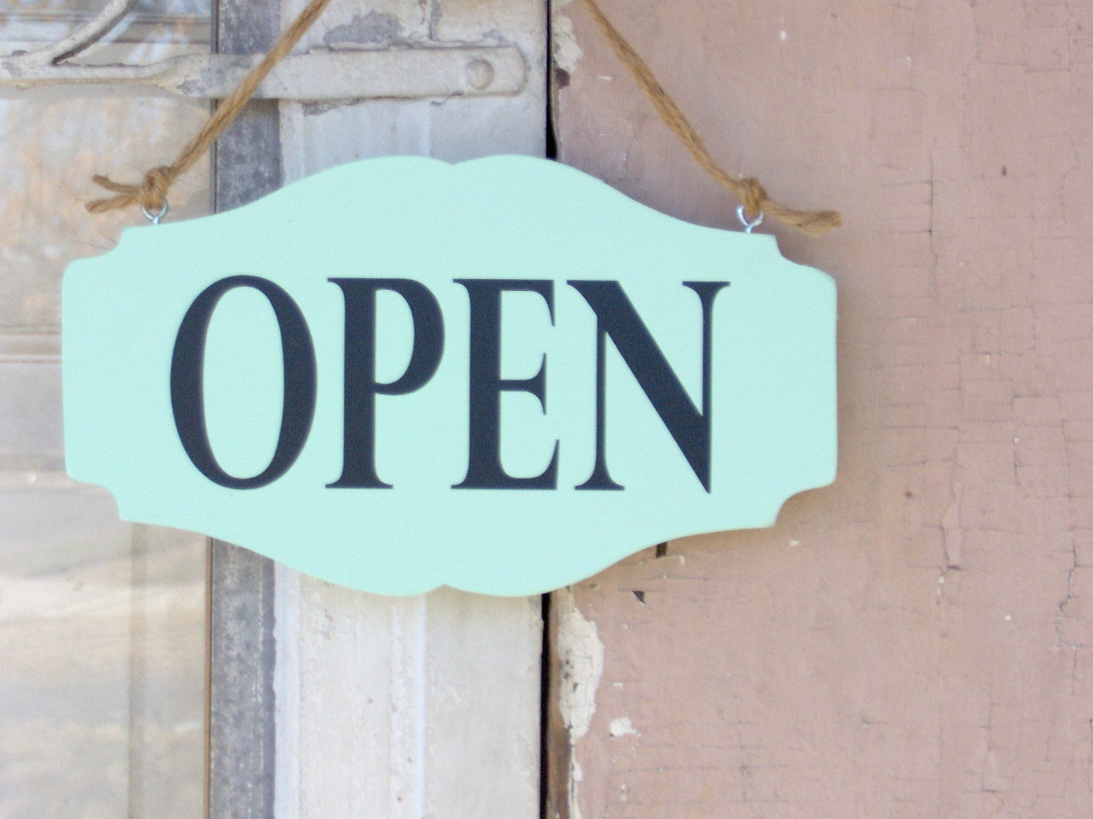 Small Open Closed Wood Vinyl Sign Two Sided Business Office - Etsy