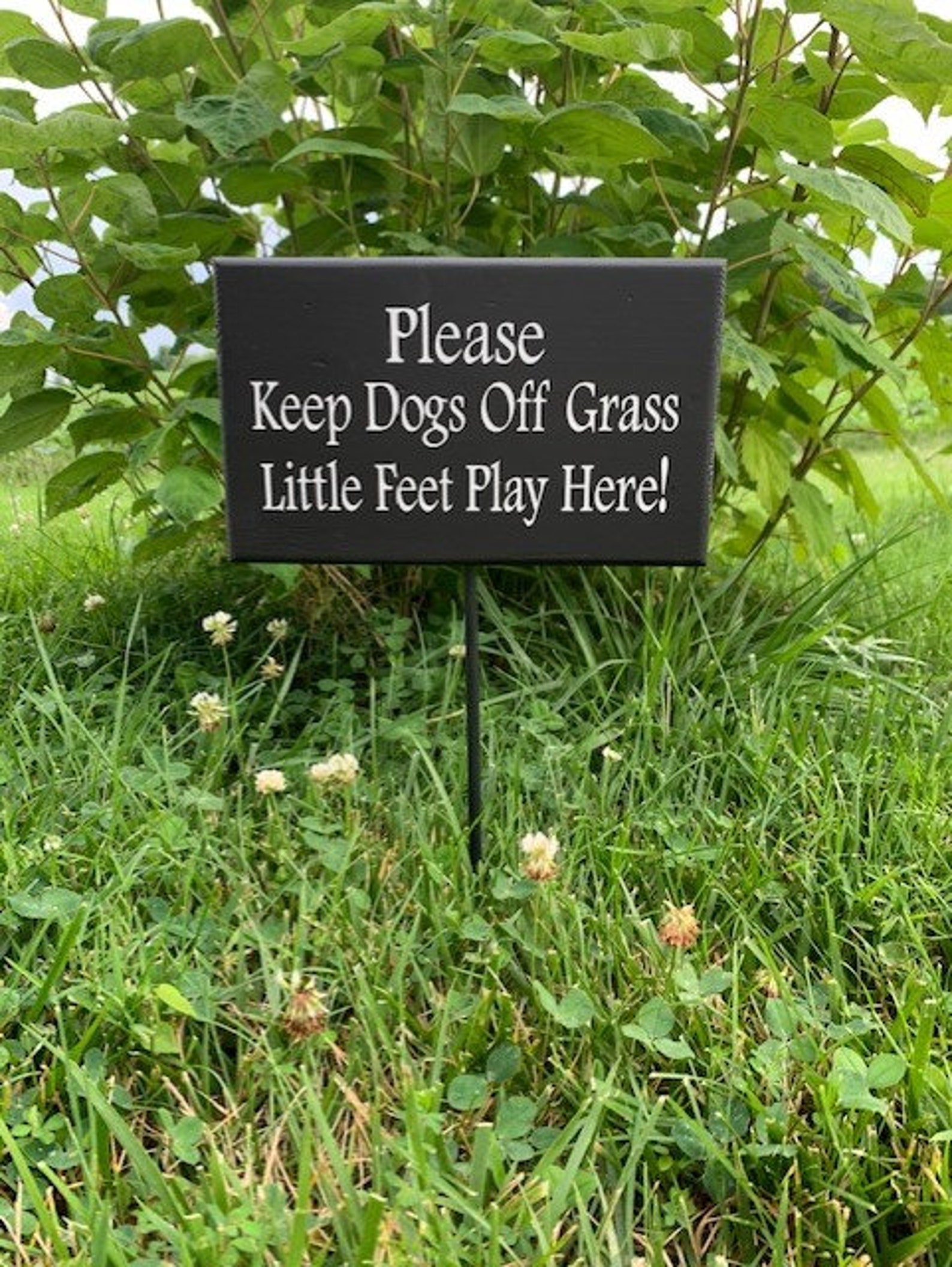 Sign for Yard Keep Dogs off Grass Little Feet Play Here Wood Etsy
