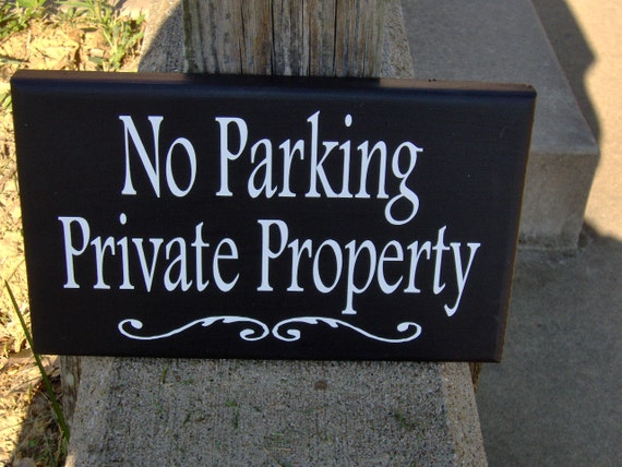 No Parking Private Property Sign Wood Vinyl Sign Driveway Sign Garage Sign Gate Sign Private Road Sign Outdoor Signs For Home Decor Yard Art