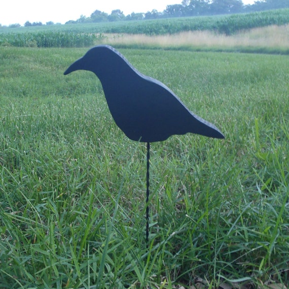 Fall Decorative Crow Pick for Planter Black Bird Houseplant Decor or Raven Table Centerpiece Item Plants Indoor Outdoor Garden Decorations