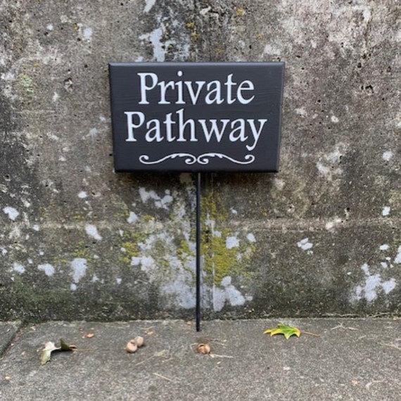 Private Pathway Sign on Stake Mark Your Garden or Walkway Durable Stylish Marker Perfect for Private Properties Landscaping Easy to Install