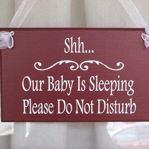 Baby Sleeping Please Do Not Disturb Entryway Home Porch Sign for Baby ...