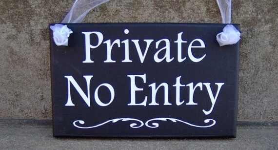 Private No Entry Wood Vinyl Sign Privacy Door Sign Door Decor Office Decor Business Sign Office Sign Entryway Entrance Back Front Door Sign