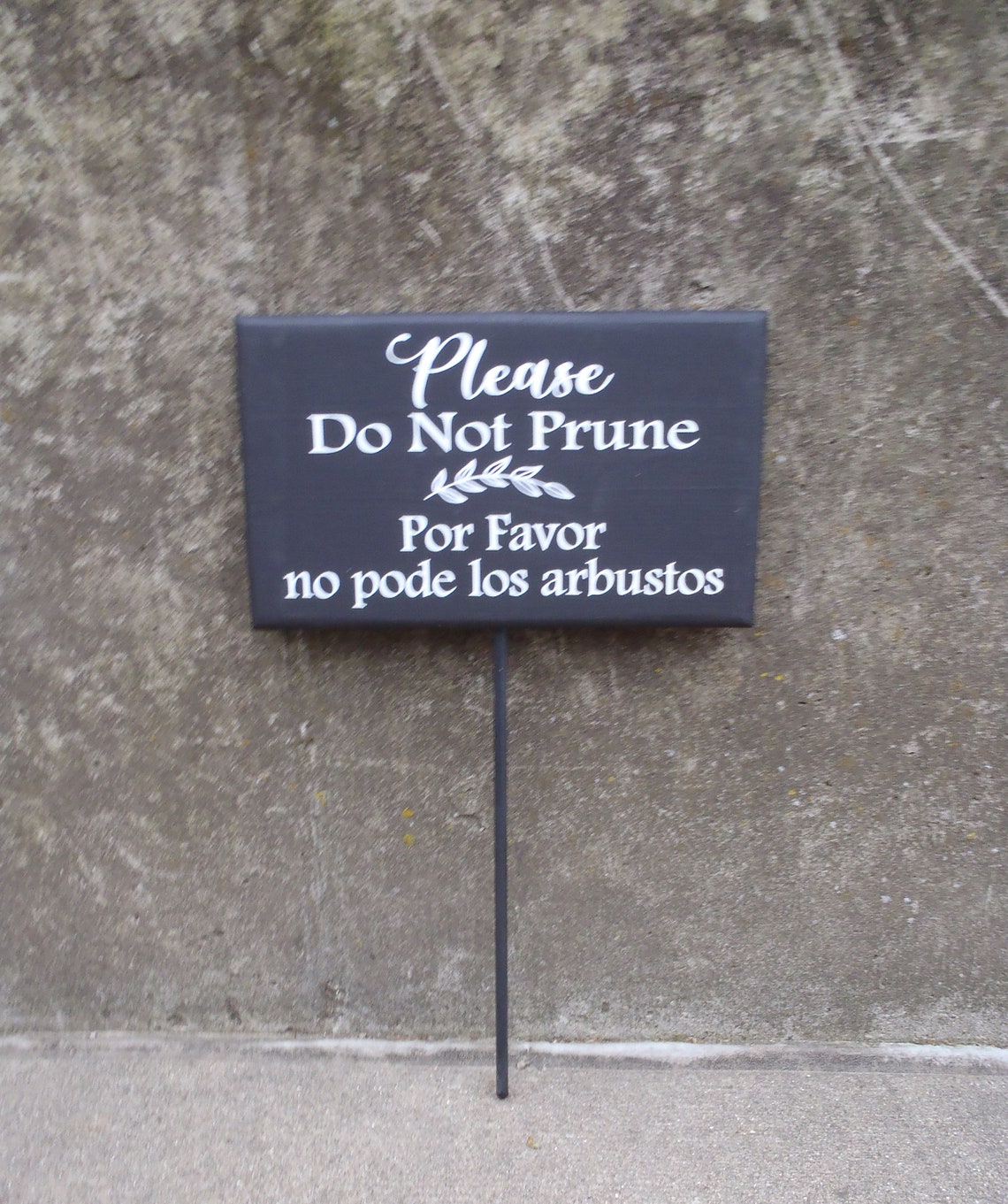 Please Do Not Prune Wood Vinyl Yard Stake Sign English Spanish Etsy UK