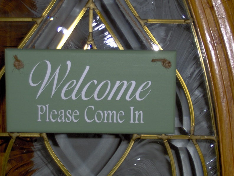 Everyday Entrance Sign Welcome Please Come in Sign Wood Vinyl - Etsy