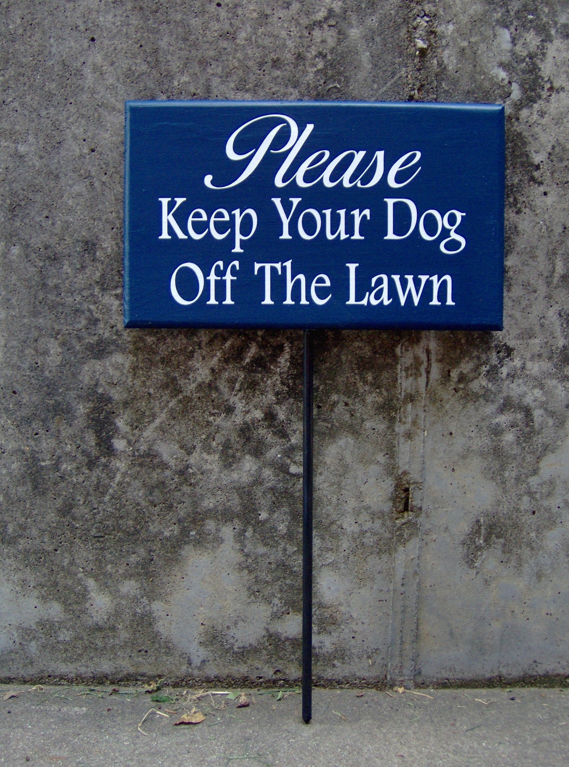 Please Keep Your Dog Off Lawn Sign Wood Vinyl Signs Stake Sign | Etsy