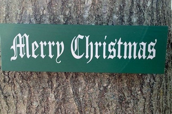 Christmas Holiday Home Accents Wood Vinyl Signs for Home Decorations in Old Fashion Style Interior or Exterior House Decor or Business