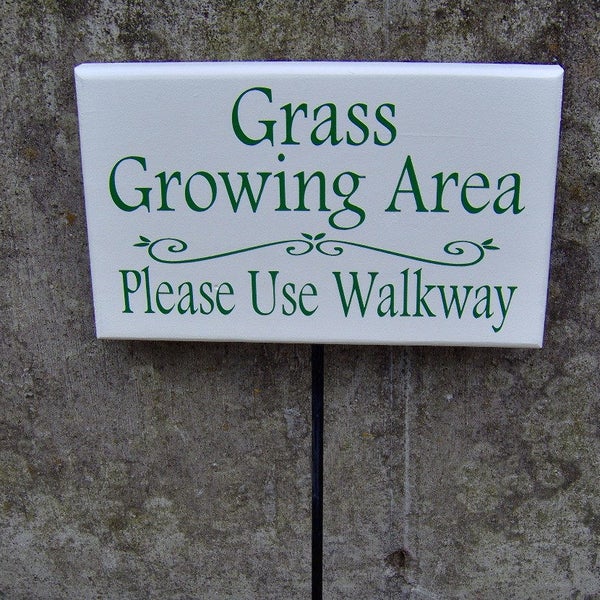 Please Use Walkway Grass Sign Etsy