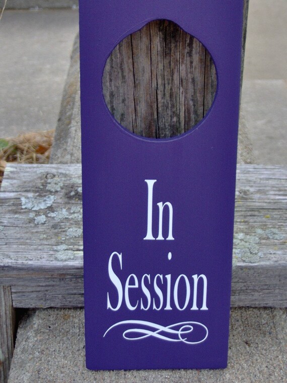 In Session Door Hanger Sign Door Knob Decor Hanger Business Signs or Home Office Supply Massage Therapy Yoga Unique Gift Wood Vinyl Signs