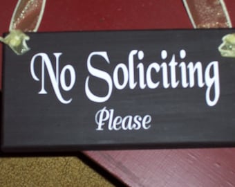 No solicitar letrero, muestre en el porche delantero al aire libre para colgar en la pared o en la puerta, letrero de vinilo de madera, puerta personalizada, regalo de inauguración de la casa nueva