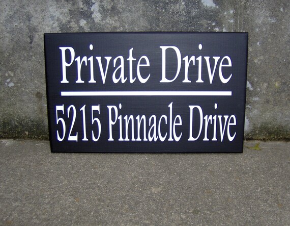 House Number Plaque Wood Vinyl Signs Private Drive House Number Sign Street Address Street Name Sign Outdoor House Signs Privacy Sign Yard