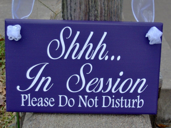 In Session Door Hanger Sign Please Do Not Disturb for Business Professional Office Wall Plaque or Waiting Room Desk Decor Wood Vinyl Signage