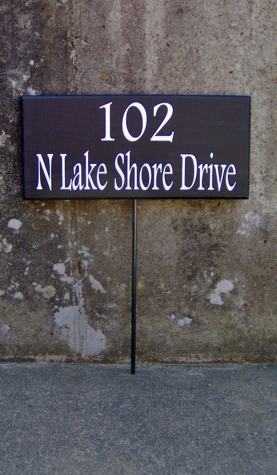 House Number Sign Street Address Sign Wood Vinyl Stake Signs Street Signs Front Porch Sign Driveway Marker Outdoor Signs For Home Yard Art