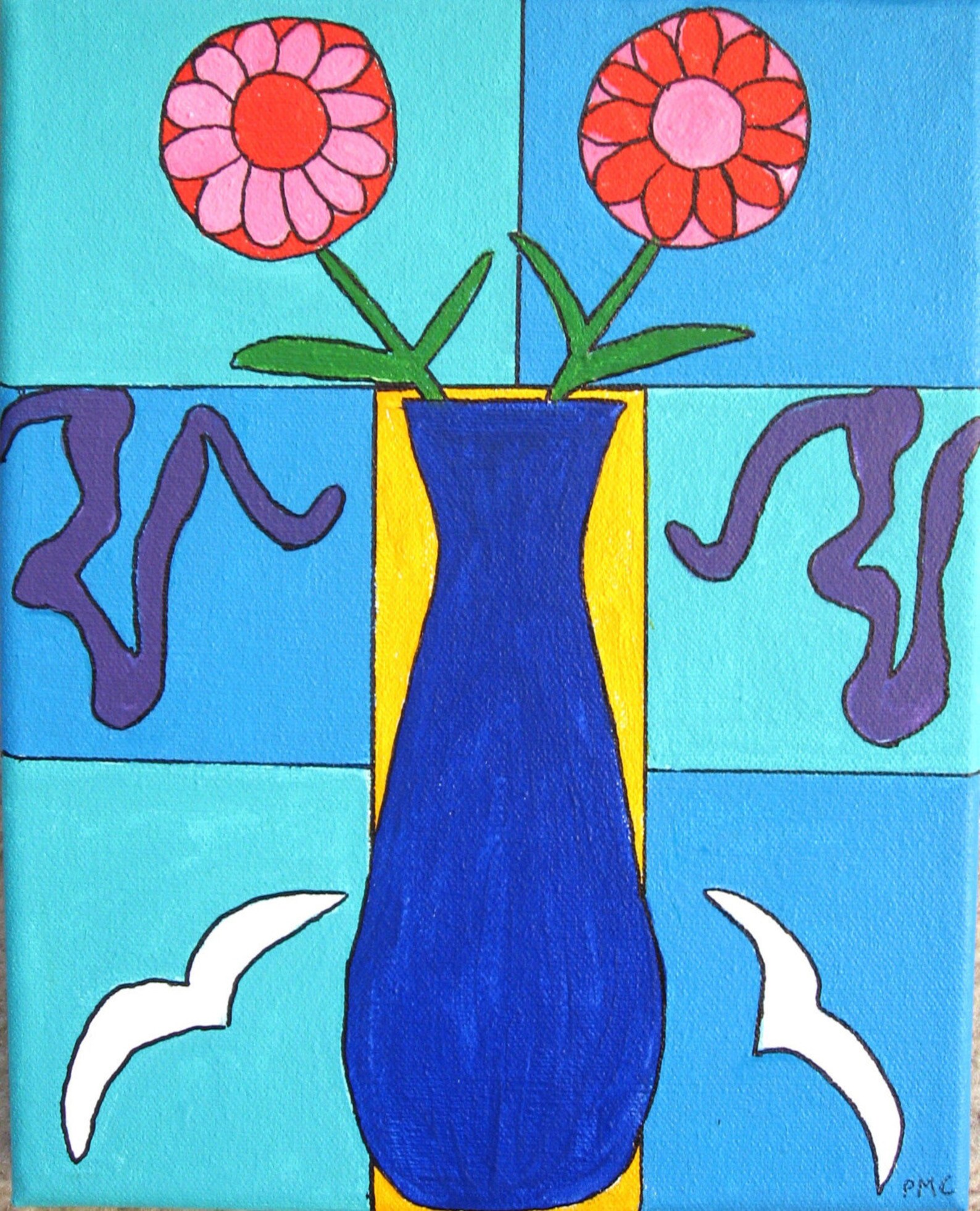 Flowers in a Vase Original Matisse Inspired Original Painting - Etsy