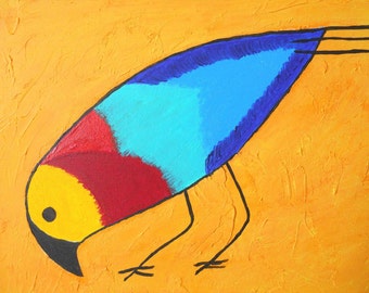 Colorful Bird Original Painting