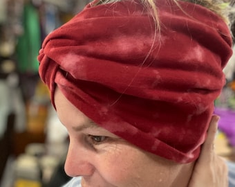 Magma TWIST Spill Over recycled TShirt Dread Wrap Head Cover Headband by CC QUILTER