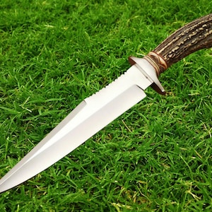 Handcrafted Full Tang Hunting Knife ,Big Vintage Bowie Knife Birthday Anniversary Wedding Halloween Thanksgiving Christmas Gift for Him