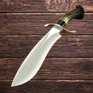 Handcrafted Full Tang Hunting Knife ,Big Vintage Bowie Knife Birthday Anniversary Wedding Halloween Thanksgiving Christmas Gift for Him
