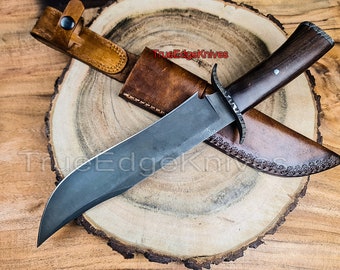 17.5" Handmade D2 Tool Steel Hunting Big Vintage Bowie Knife with Wood Handle Birthday, Anniversary, Wedding Best Gift For Him USA made