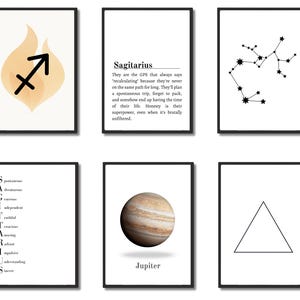 Gift for sagittarius | sagittarius zodiac print | astrology gifts | sagittarius art | zodiac wall art | zodiac gift | digital download