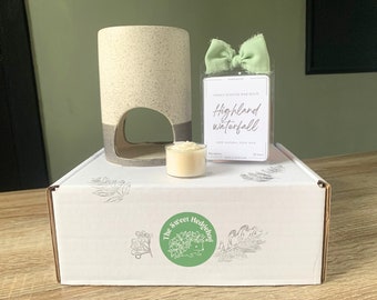 Dual Tone Wax Burner Gift Set Wax Melt Mystery Box Highly Scented Wax Melt Gift Set Ideas Eco Friendly Gift Box Melt Warmer Set Bundle Gift