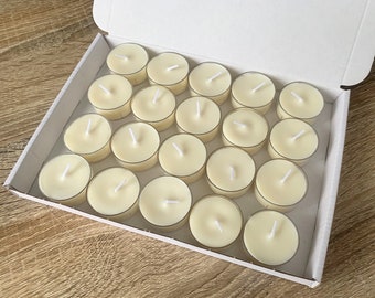 Soy Wax Unscented Tealights Pack Clean Burn Tealights Set Wholesale For Wax Burner Gift Set Wax Warmer Accessories Oil Burner Eco Friendly