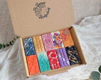 Premium sterk geurende sojawas smelten Snap Bars Mystery Box-bundel | Verrassing proefdoos veganistische aromatherapie | Brievenbusvriendelijke cadeau-ideeën