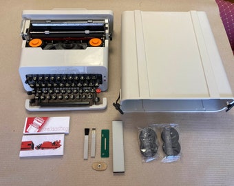 White Olivetti Valentine typewriter