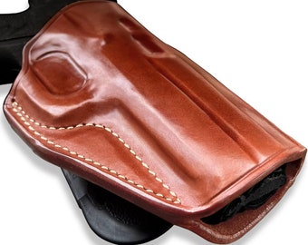 Handcrafted Paddle Leather Holster - Genuine Leather - Revolver Paddle Holster