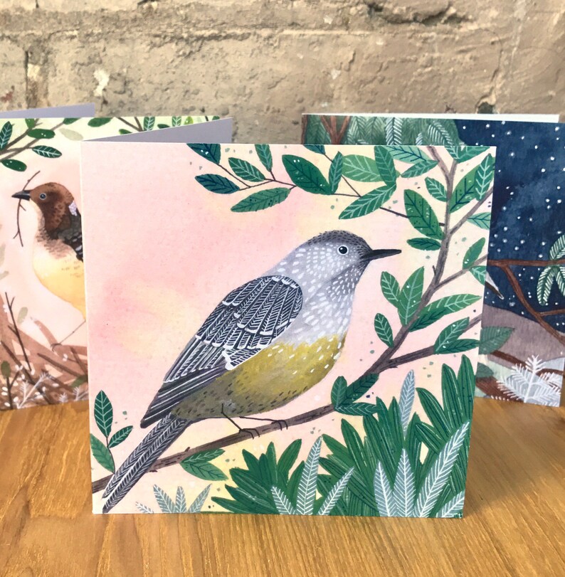 Set of 3 bird cards imagem 4