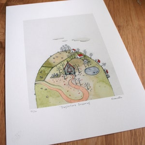 Dayelsford daydreaming Giclee Print of original illustration unframed image 2