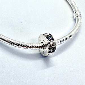 Silver Celestial Sun, Star & Moon Clip Charm For Pandora Bracelet
