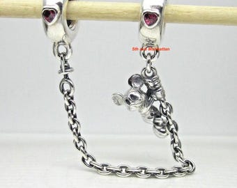 NEW Authentic Silver Safety Chain Charm For Pandora Silver Bracelets