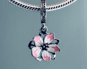 Pandora 14k Rose Gold-plated Cherry Blossom Dangle Charm - Etsy Canada