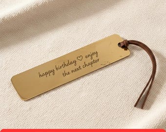 Marcapáginas de latón macizo grabado a medida / Regalo personalizado para mamá y abuela / Regalo para el Día de la Madre