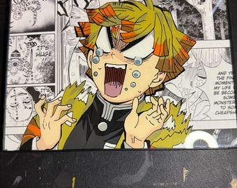 Zenitsu Agatsuma - Demon Slayer - Printable PNG - Coloring Page ...