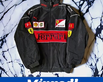 Veste Ferrari f1 - veste de course f1, veste f1 vintage, veste nascar, fan de formule 1, merchandising f1, veste f1, cadeaux merch f1, pilote de course