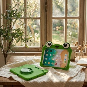 Funda de Toy Story 5 con diseño de rana para iPad A16 Air 2 3 4 5 6 10.9 Mini 6 7 Pro 11 9 8 7.ª generación. Funda de silicona con soporte y diseño de rana de dibujos animados en 3D.