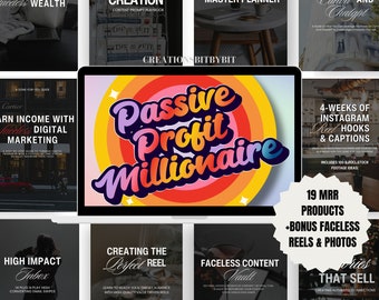 Passive Profit Millionaire Course MRR Master Resell Rights for Passive Income Digital Marketing Bundles to Resell Digital Course PLR DFY