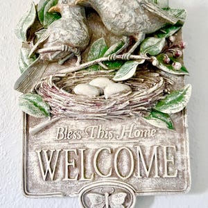 Vintage Garden “Welcome” Wall Plaque