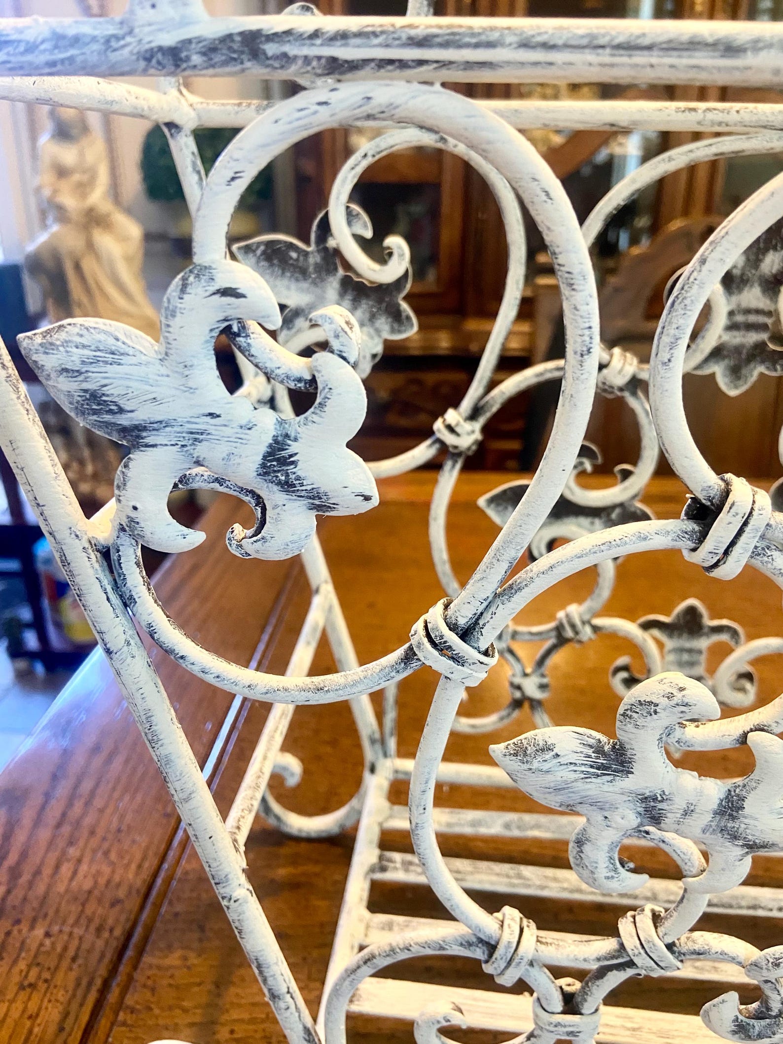 Shabby Chic Fleur De Lis Magazine Rack - Etsy