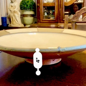 17” Round, Footed, Decorative, Vintage French Bowl